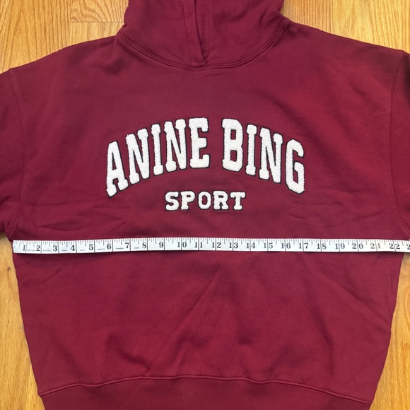 ANINE BING Red Alec 'Sport' Hoodie - Picture 7 of 8